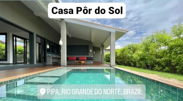 Casa PIPA Condomínio 2qts/1 suíte - Piscina - Churrasqueira Privativas - acomoda 4 pessoas