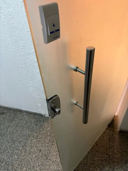 Porta de vidro 2,21 x 89 jateada  - Foto 3