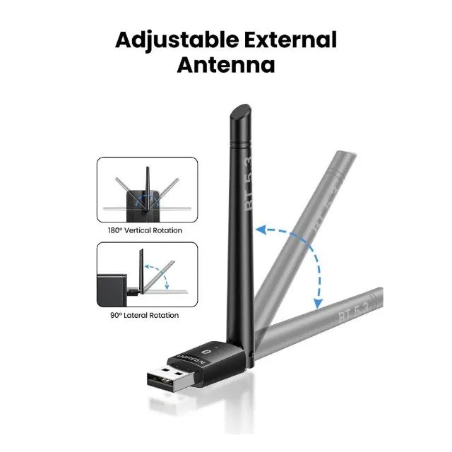  Adaptador Ugreen com antena - V5.3 - 100mts de alcance, Requisito é W10 ou 11 - Foto 4