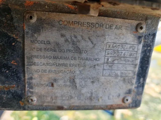 compressor de ar atlas xa 137 ano 2010 - Foto 3