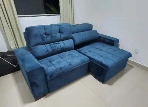 sofa retratil reclinavel 2,30 Veludo Novo