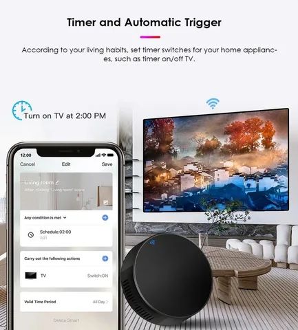 Controle Infravermelho Universal Tuya, Compatível com Alexa, Ar, TV - Foto 5
