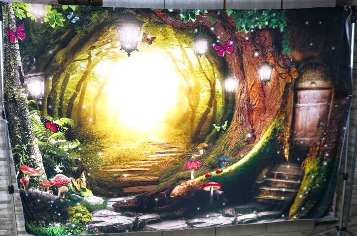 Fundo Fotográfico Tecido - floresta 1,50x2,20 (cód ff39) ***usado somente uma vez*** - Foto 2