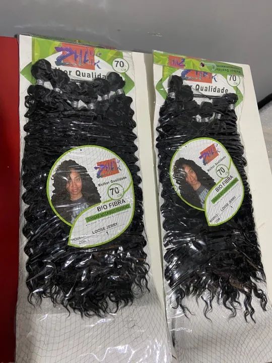 Cabelo Sintético Bio Fibra 70cm -  2 Pacotes -  Tranças