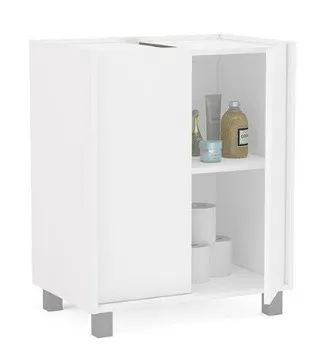 Gabinete para pia de banheiro, branco, montado semi novo 60cmx40cmx74,4cm