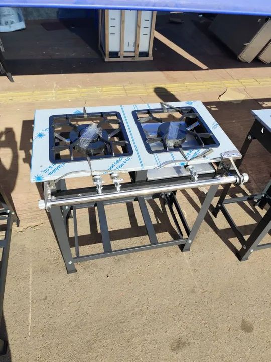 Fogão industrial 2 bocas com tampo inox NOVO 