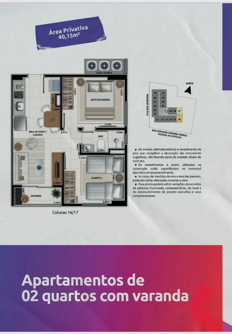 LSM (ÁGIO) CONNECT JOQUEI 2 QUARTOS