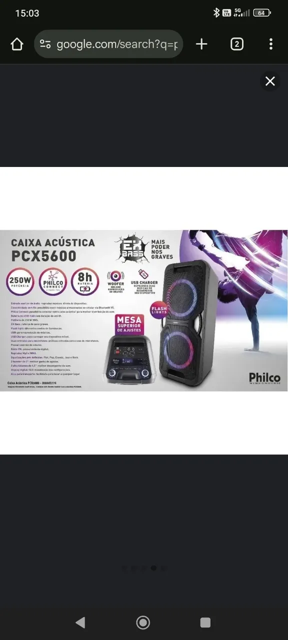 Caixa de som Pcx5600