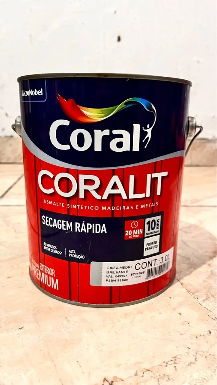 Esmalte sintético Coral madeiras e metais 