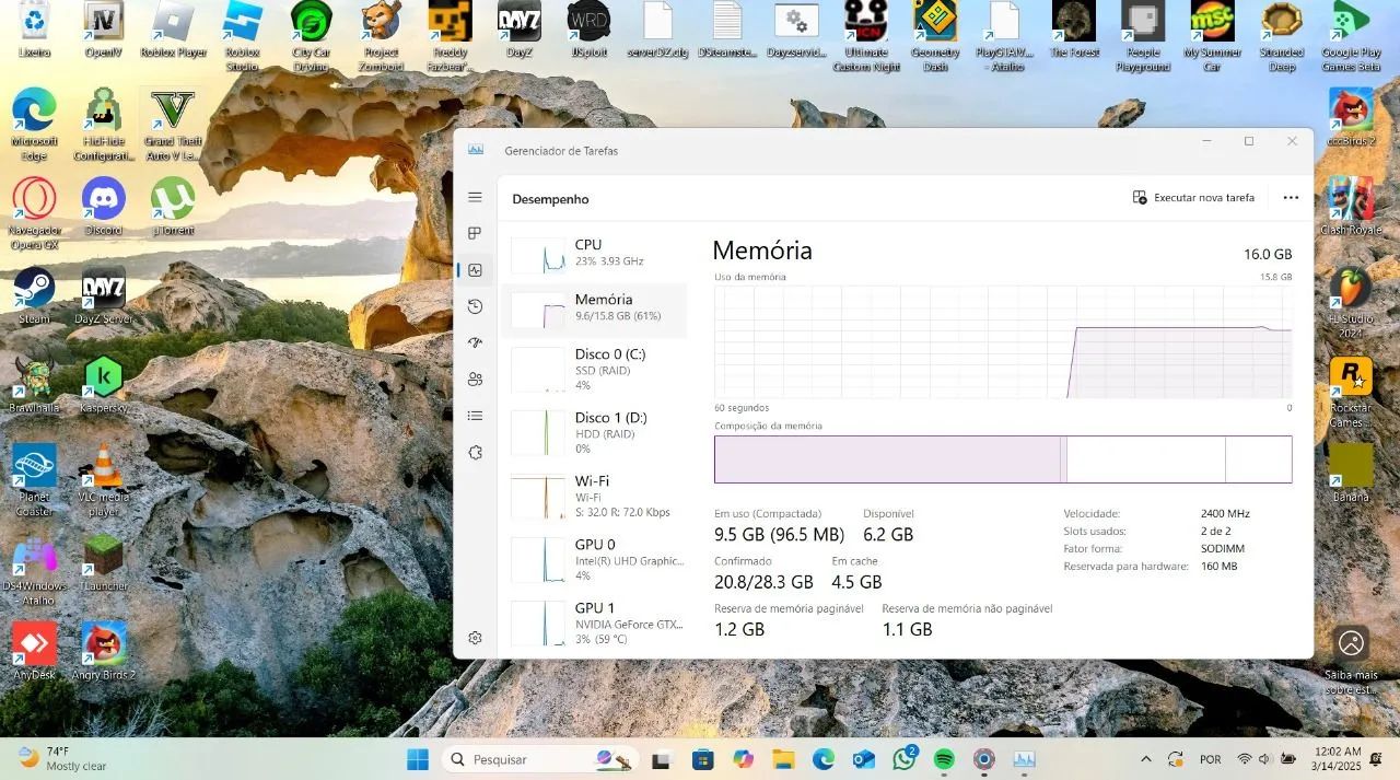 Notebook Gamer Acer Nitro AN515-52 16GB RAM GTX 1050 tela com defeito + steam - Foto 2
