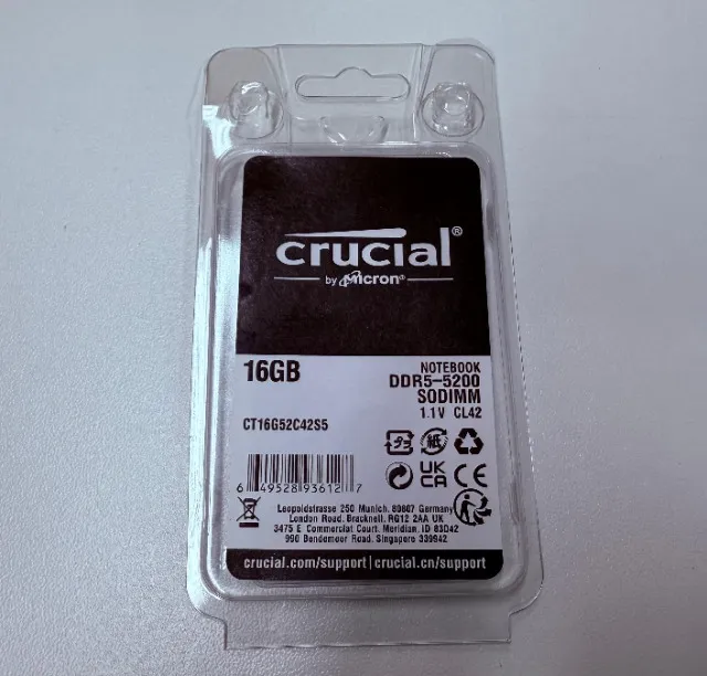 Memoria DDR5 16gb p/ Notebook Crucial - LACRADA