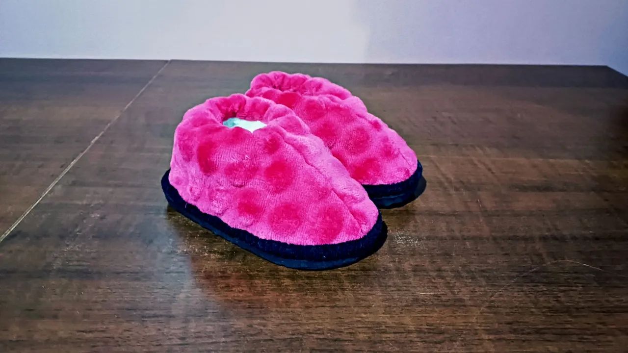 Pantufa infantil rosa