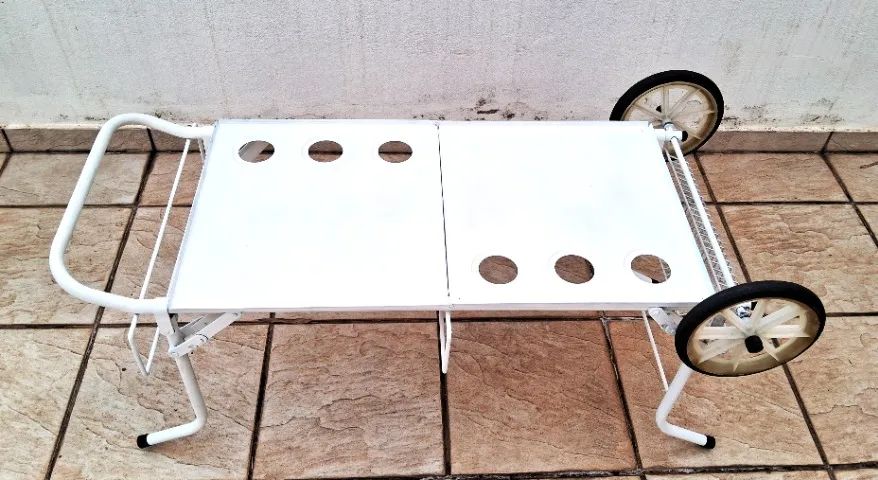 Carrinho Mesa Dobrável de Praia - Foto 3