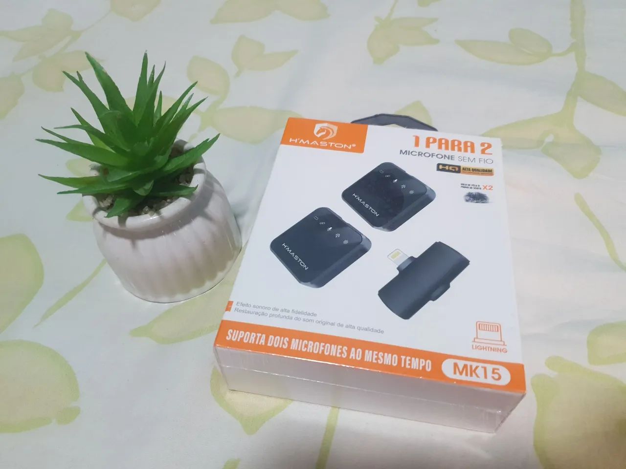 Microfone de lapela iPhone lightning redução de ruído
