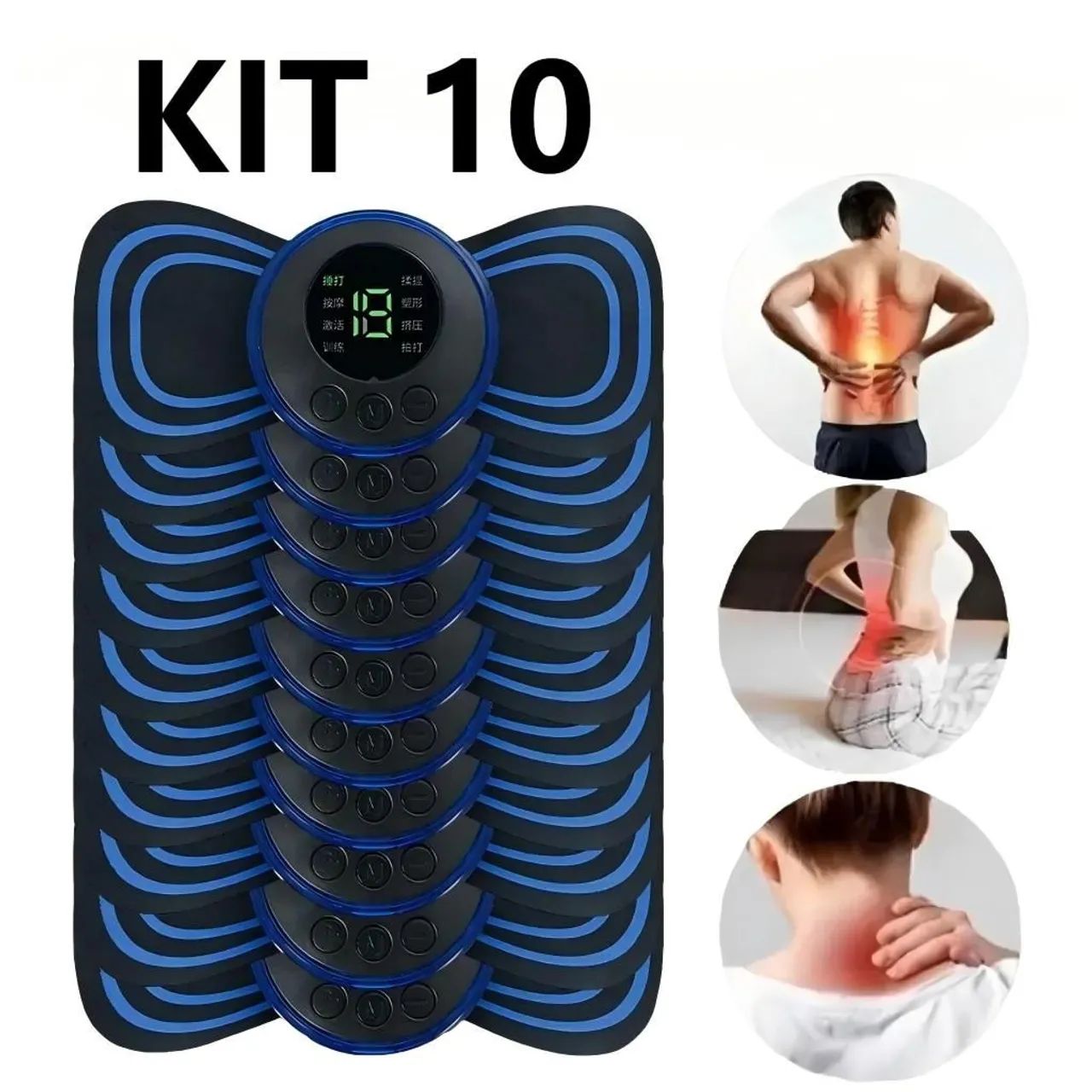 Kit com 10 Massageador Elétrico para Alívio da Dor nas Costas