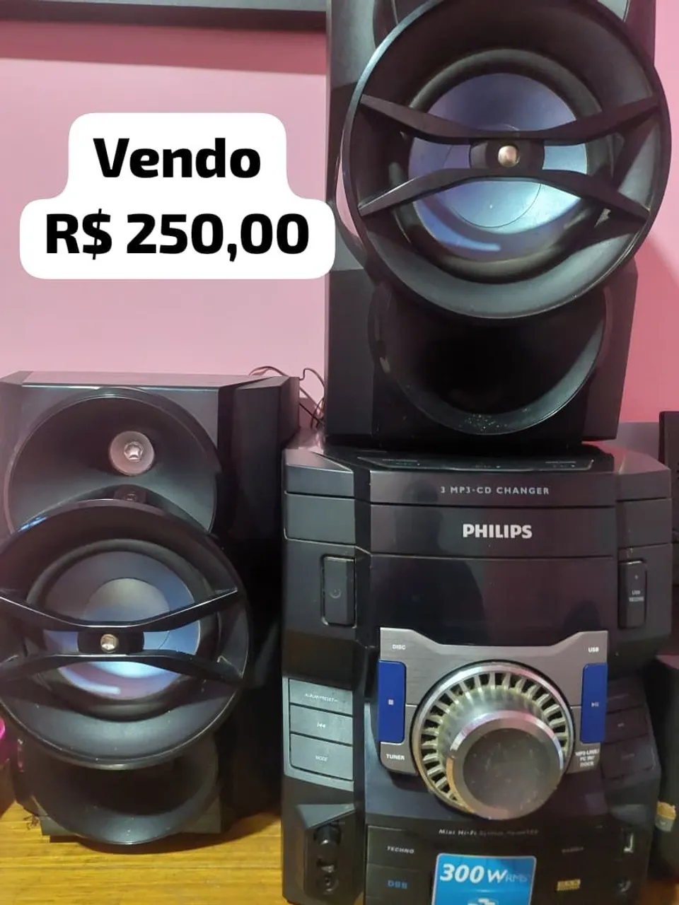 Aparelho de Som Philips 3 CDs