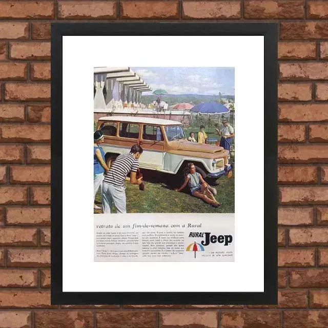 Kit Rural Willys - Quadro com Propaganda Original + Revista com história - Foto 2