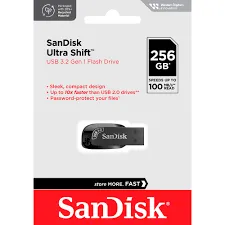 Pen Drive 256Gb Sandisk 3.0 Ultra Shift 100Mbps