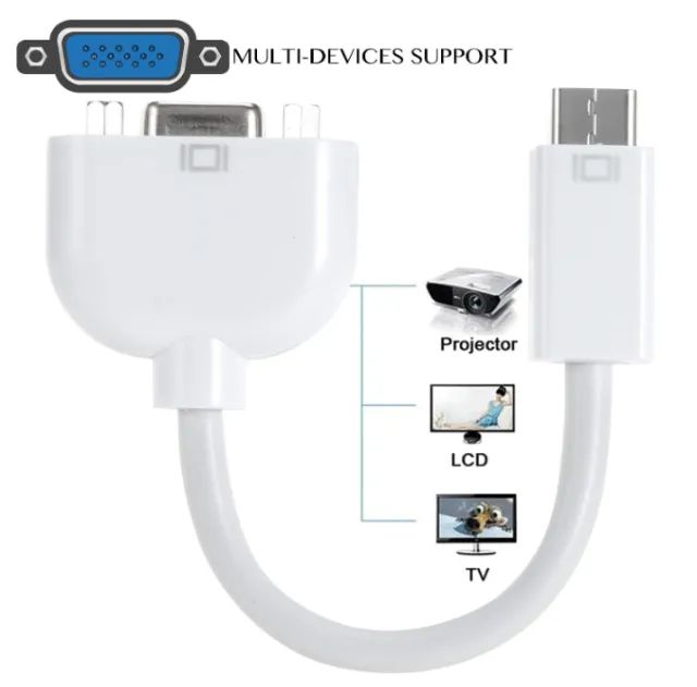 Adaptador Mini-DVI to VGA Adapter compatível com computadores Apple - Foto 3