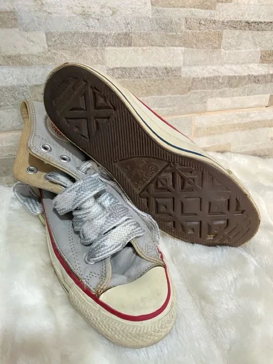 Converse All Star Cinza - Tamanho 34 - Foto 4