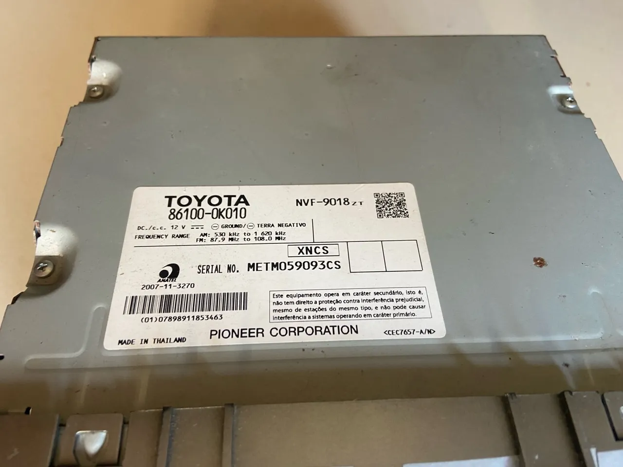 Central Multimídia Toyota Pioneer 86100-0K010