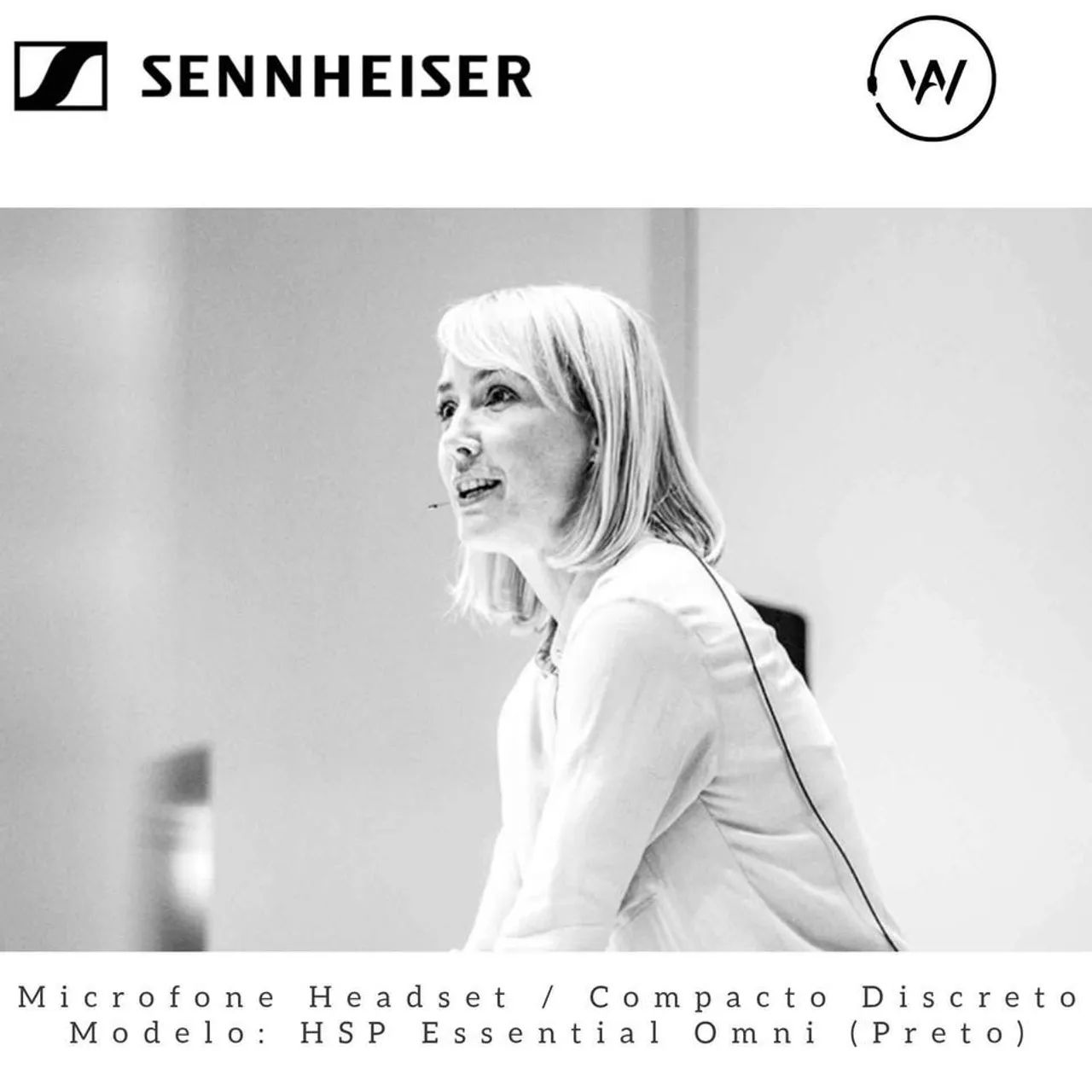 Microfone headset sem fio Sennheiser (HSP ESSENTIAL OMNI-BLACK - EW) - Foto 4