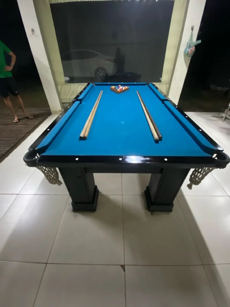 Mesa sinuca - pedra ardósia- jogo bola - taqueira - parcelo no cartão crédito  - Foto 2