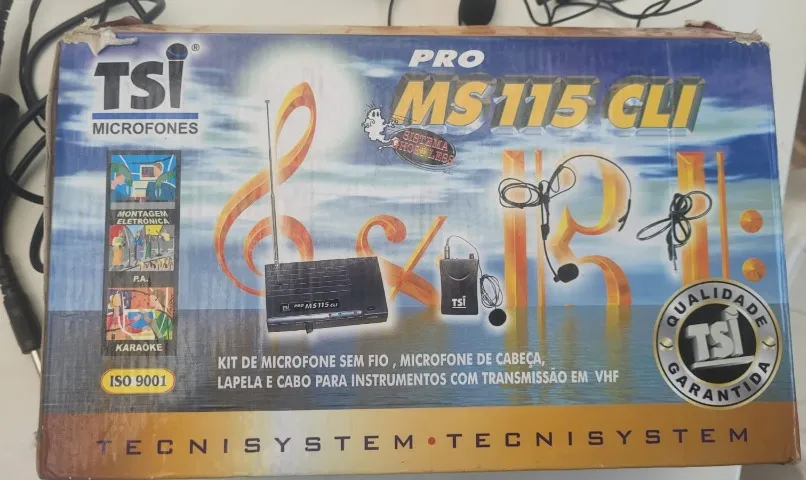 kit de microfone de cabeça de lapela e cabo para instrumentos com transmissão em vhf