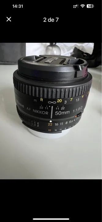Lente de Câmera Nikon AF Nikkor 50mm 1:1.8 D - F/1.8D AF Prime Lens - para DSLR - Foto 4