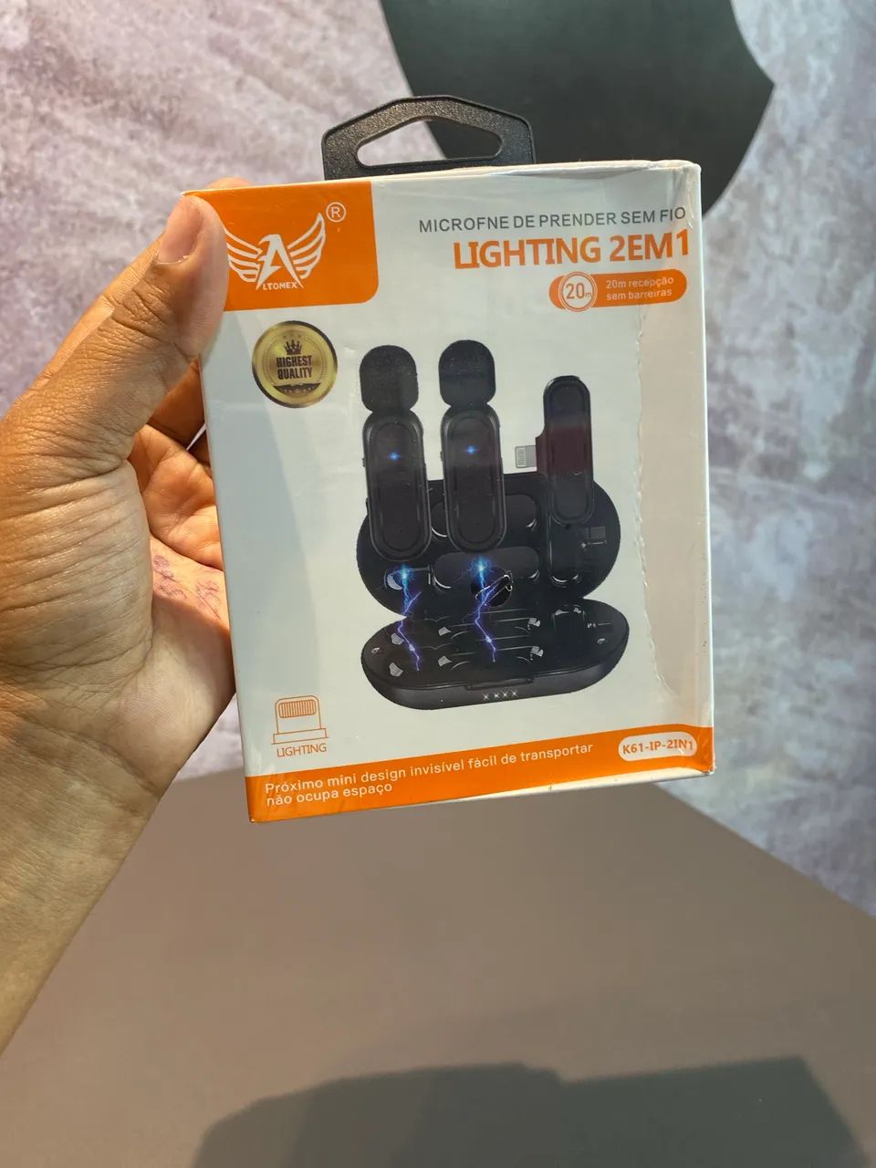 lapela sem fio duplo Altomex K61-IP-2IN1. 