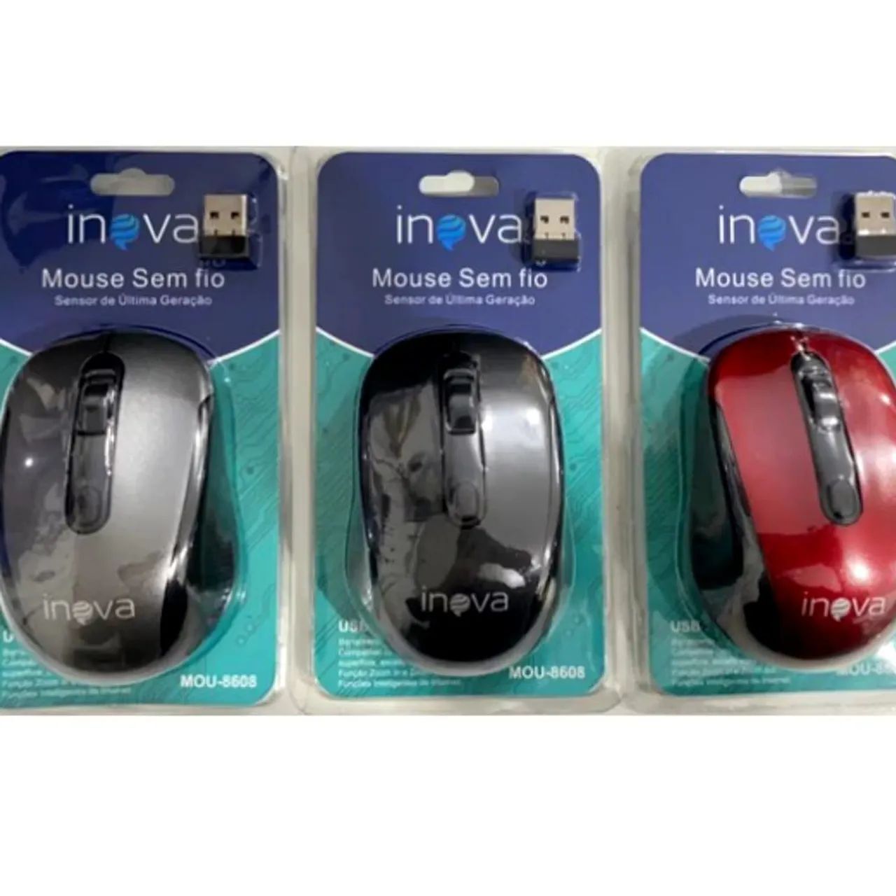 Mouse Óptico com fio USB - Foto 4