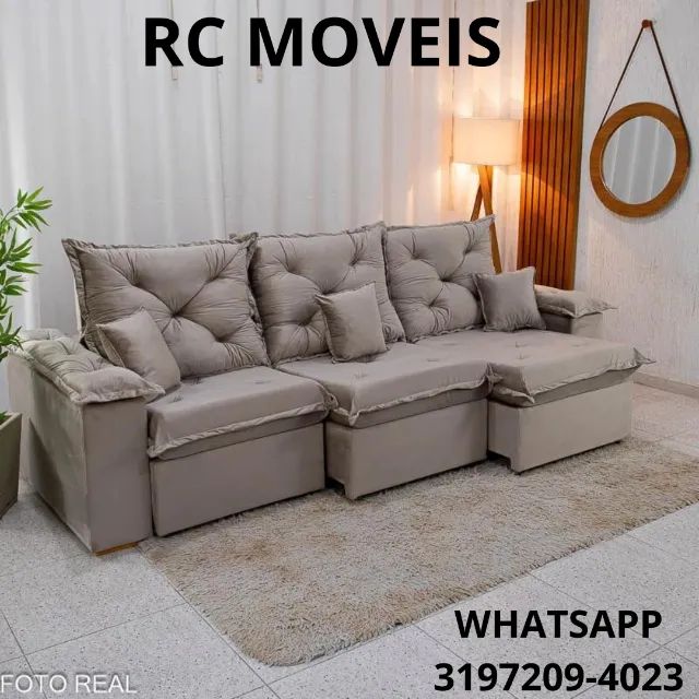 Sofá Retrátil Reclinável Londres 2.70m com 3 Módulos64861355024513120