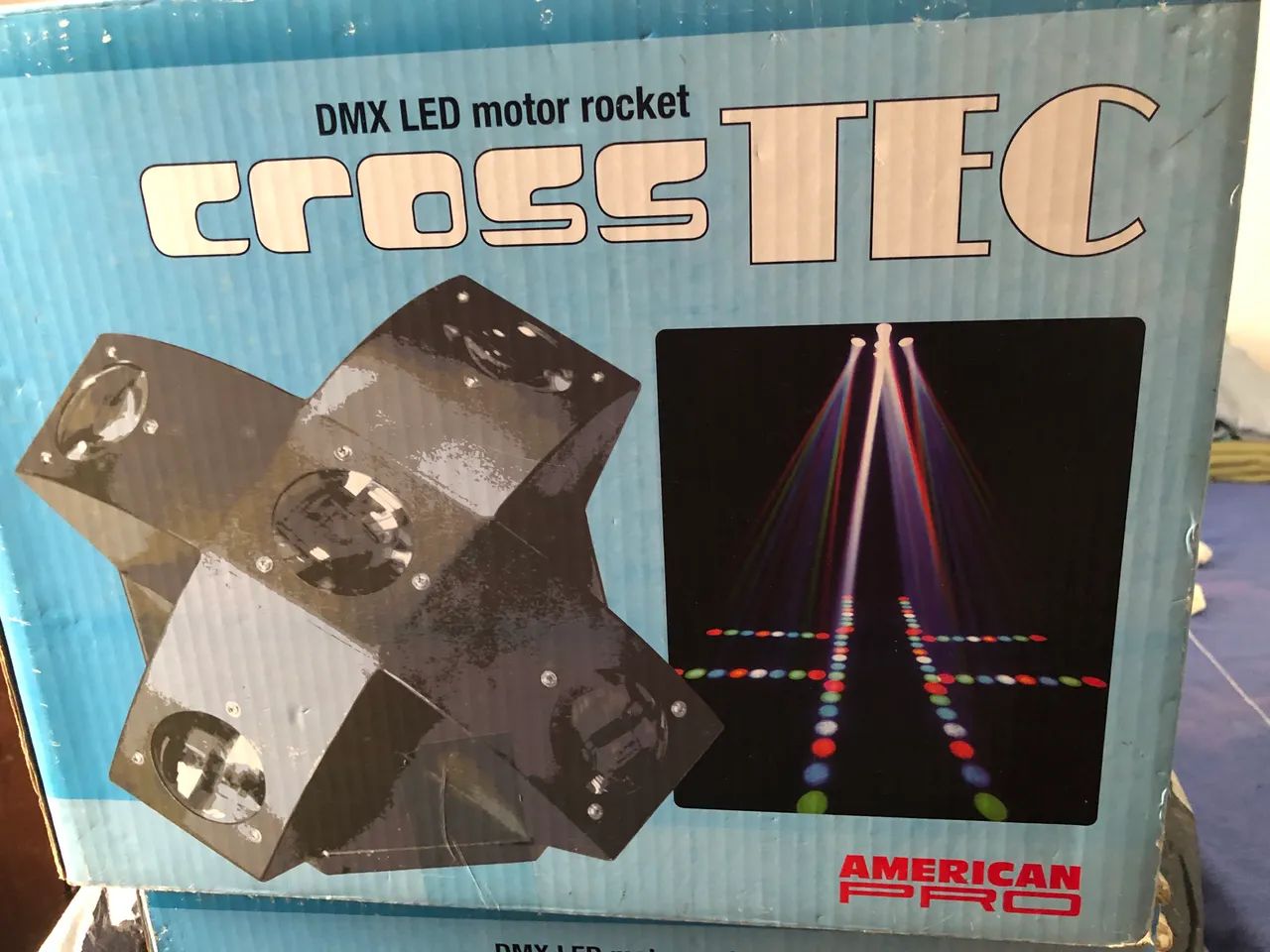 2unidades Projetor de iluminação DMX LED MOTOR ROCKET CROSS - Foto 2