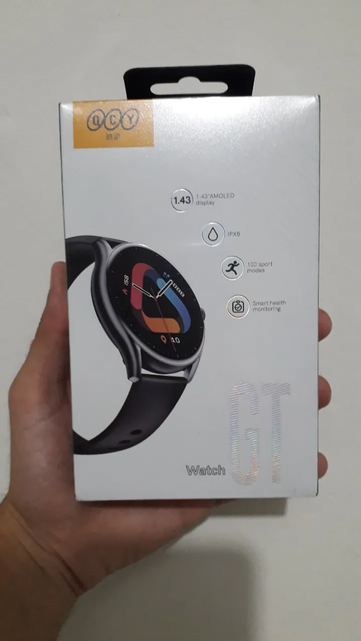 Smartwatch QCY GTS8 - Lacrado na caixa