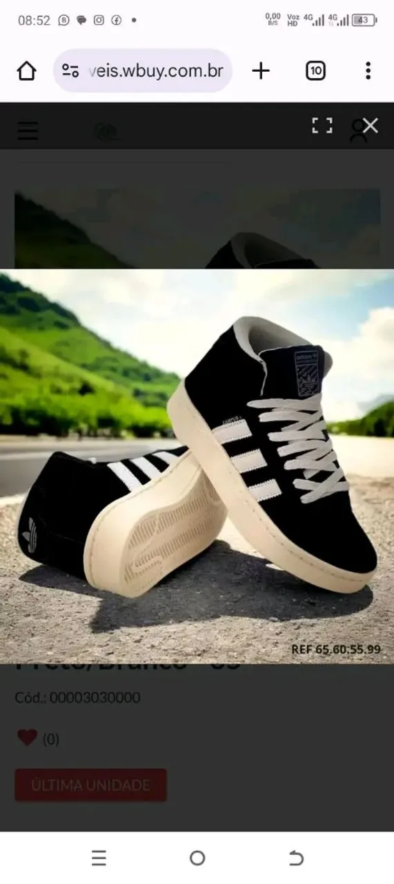 Tênis Adidas Preto