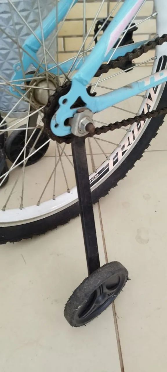 Bicicleta Infantil Azul com Cesta - Foto 4