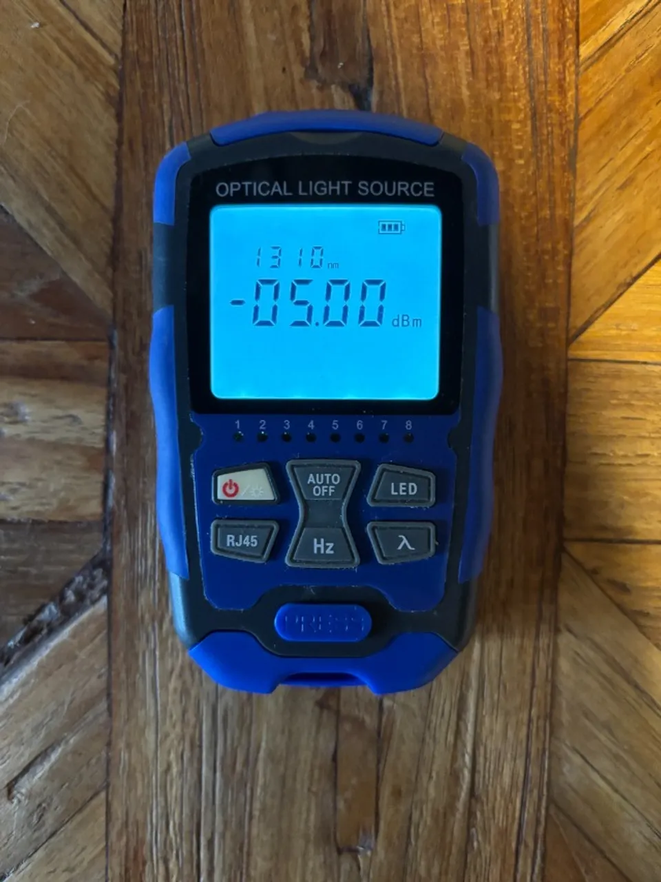 Emissor de luz para fibra ótica com testador RJ45 usado 1 vez