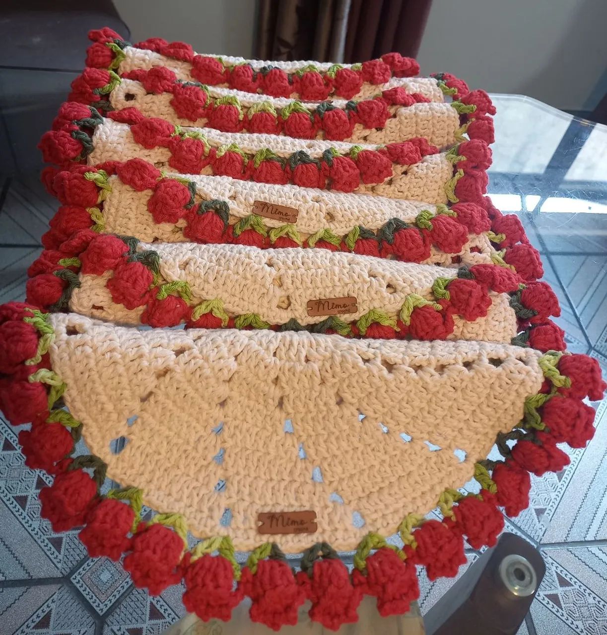 Jogo de souplast /americano tulipas artesanal 