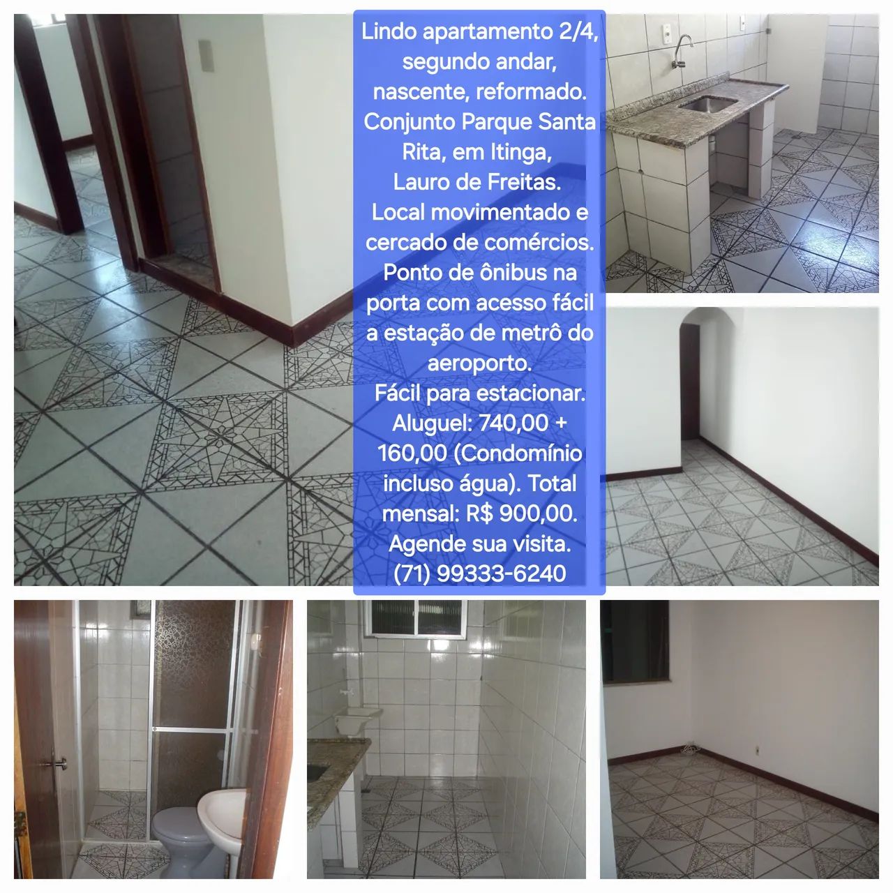 Lindo apartamento 2/4, Parque Santa Rita
