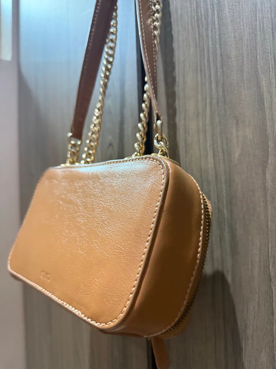 Bolsa pequena da SHUTZ caramelo - Foto 3