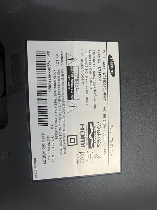 Tv Samsung LT24D310LH tela quebrada  - Foto 2