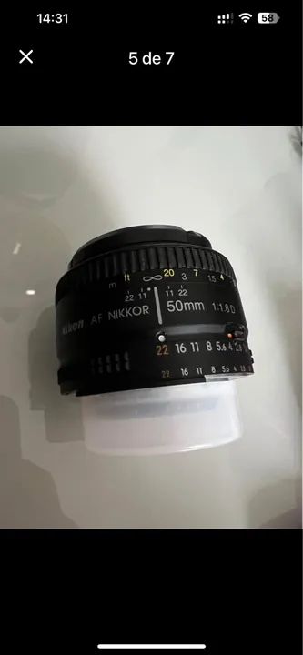 Lente de Câmera Nikon AF Nikkor 50mm 1:1.8 D - F/1.8D AF Prime Lens - para DSLR - Foto 2