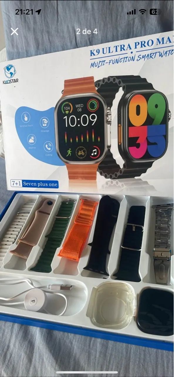 Samsung A20 + Smartwatch ultra pro Max k9 - vendo ou troco  - Foto 2