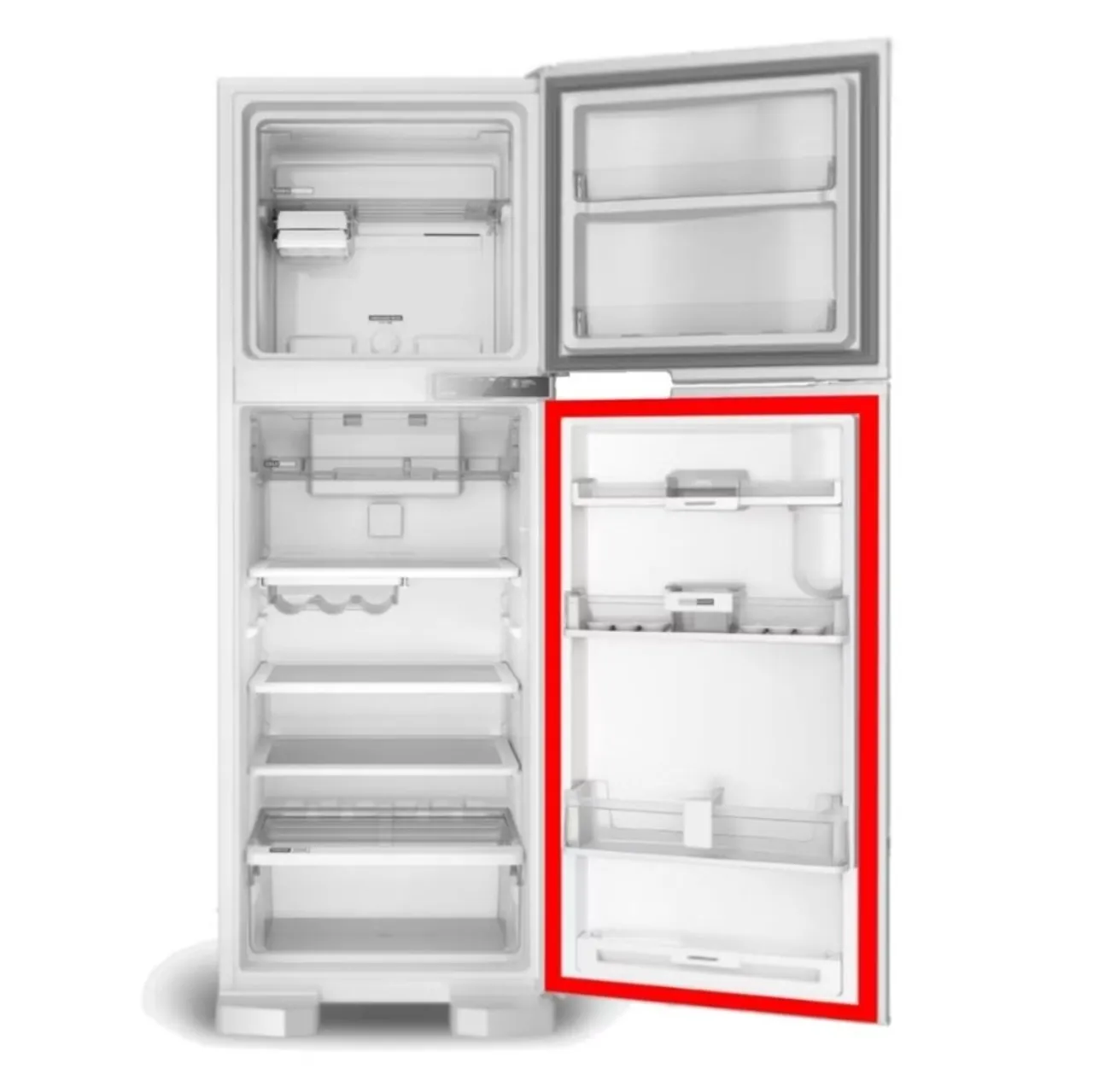 Borracha para Geladeira Refrigerador Porta Inferior 68x116<br>
