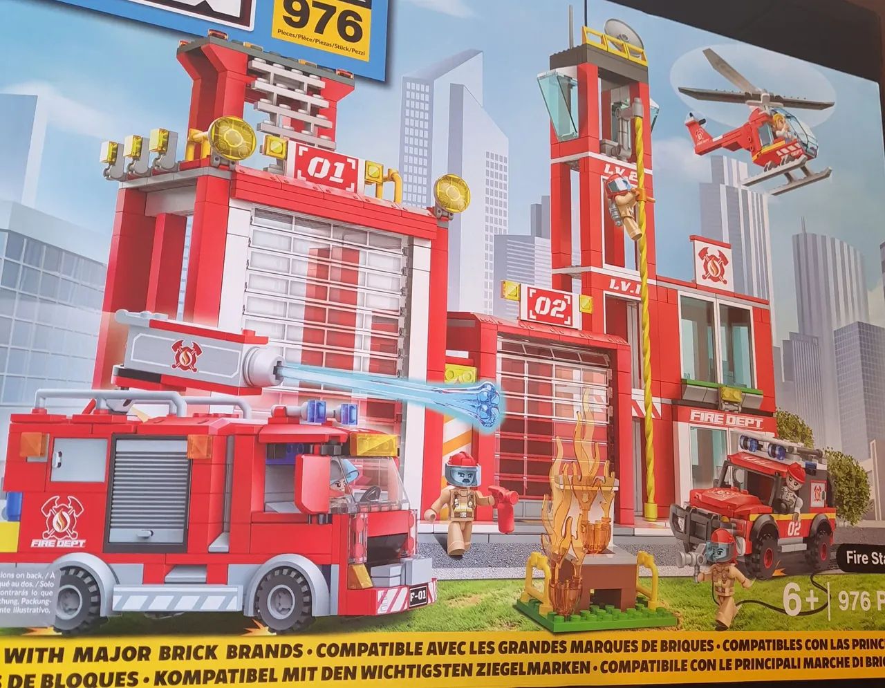 INCRÍVEL CIDADE DE BOMBEIROS BLOCOS DE MONTAR NOVO - Foto 2