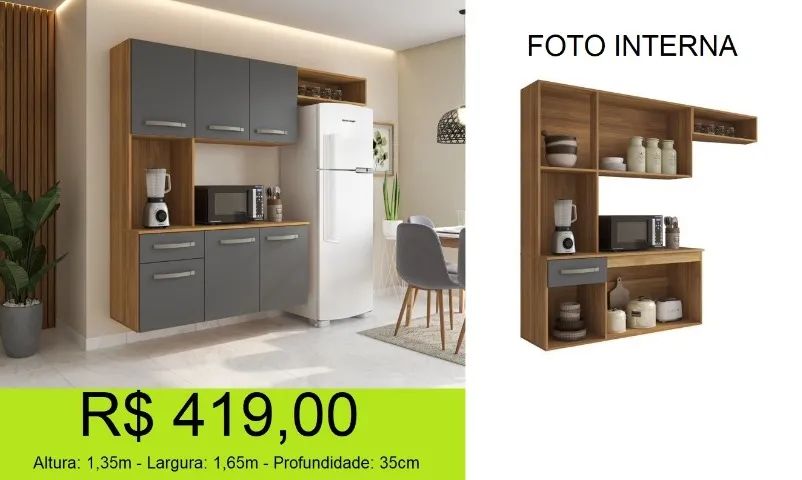 Cozinha de parede maravilhosa  - Imperdível - Foto 3