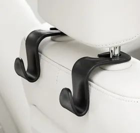 Par de Ganchos Duplos Automotivos para Pendurar Sacolas e Bolsas _ AU38 - Foto 2