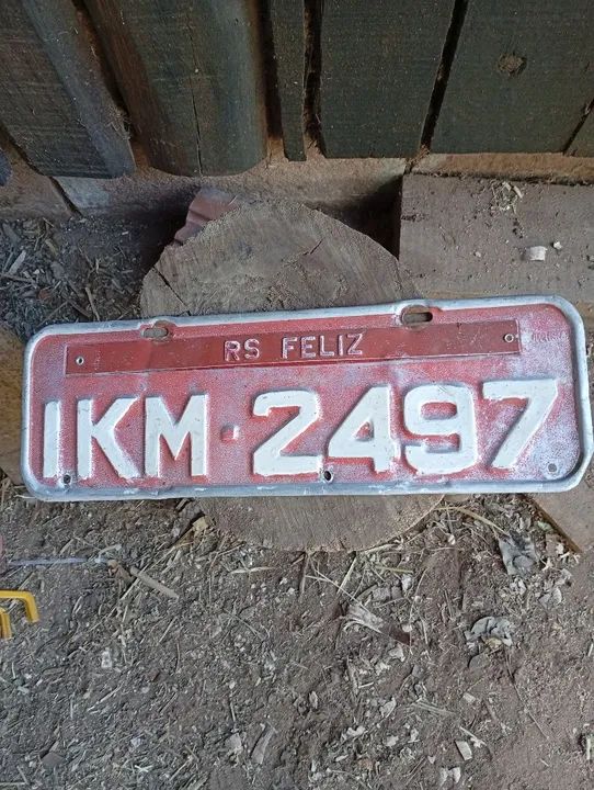 Placa vermelha