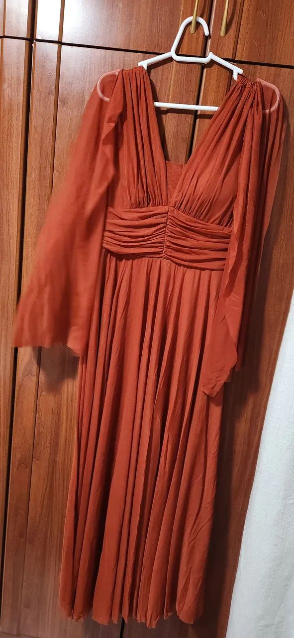 Vestido Longo (cor terra cota). - Foto 3