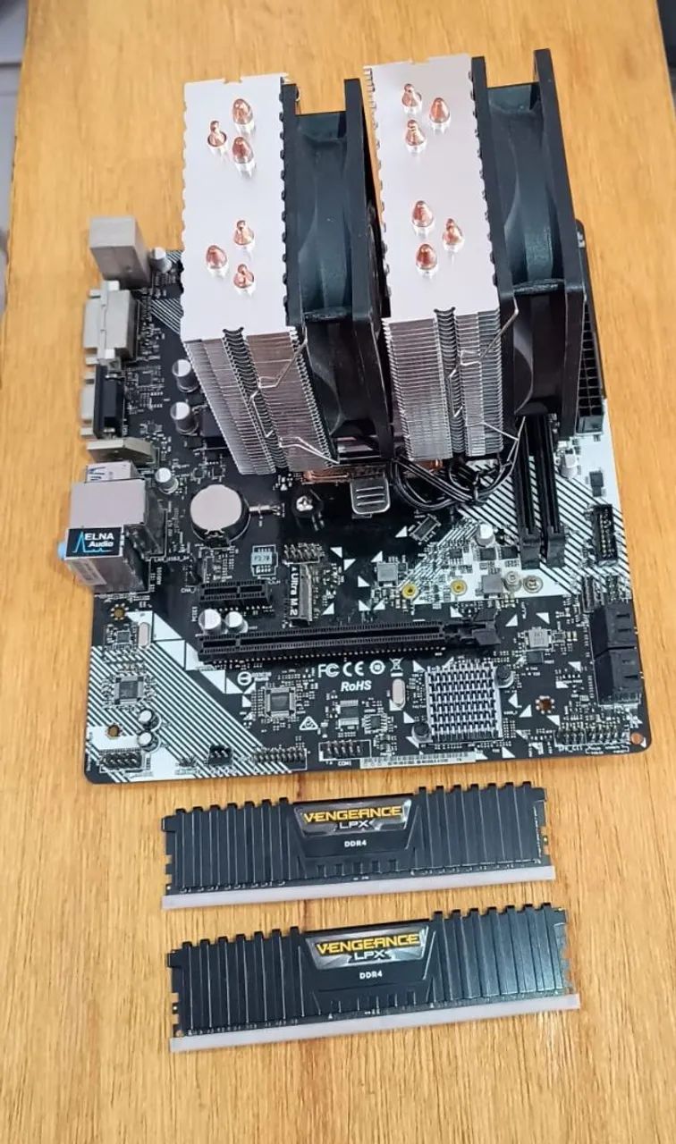 Kit - Placa Mãe, Processador, RAM e Cooler